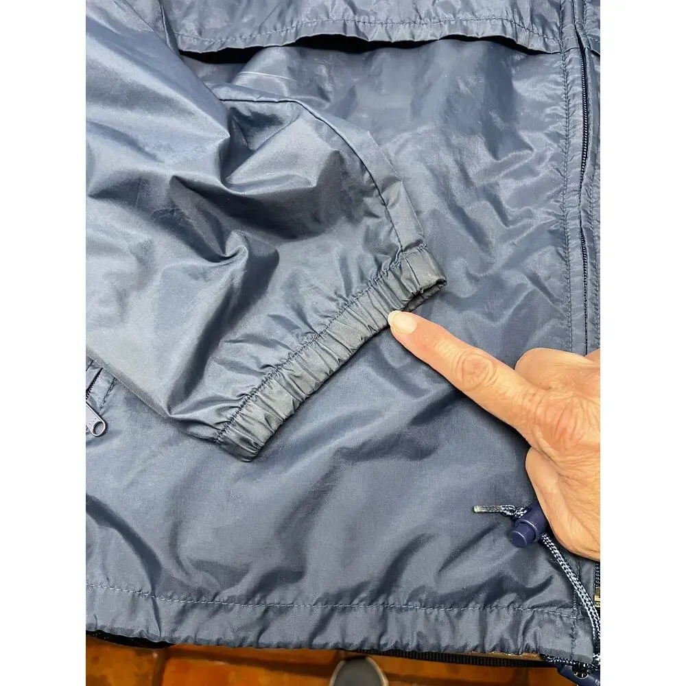 Lands' End Men's Navy Lightweight Windbreaker size L 42-44 Pre-Owned some marks